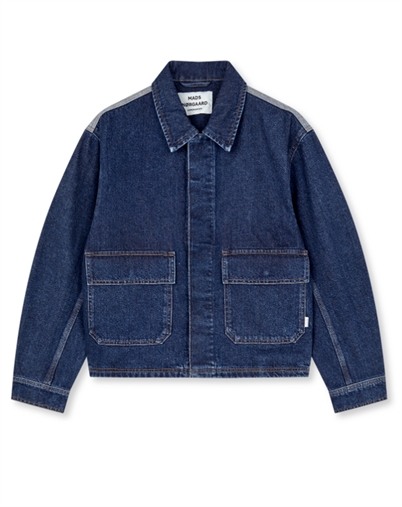 Mads Nørgaard - Luke Denim Solar Block Jakke - Mid Blue Denim